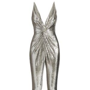 Halston, Mariah Sequined Twist-Front Jumpsuit